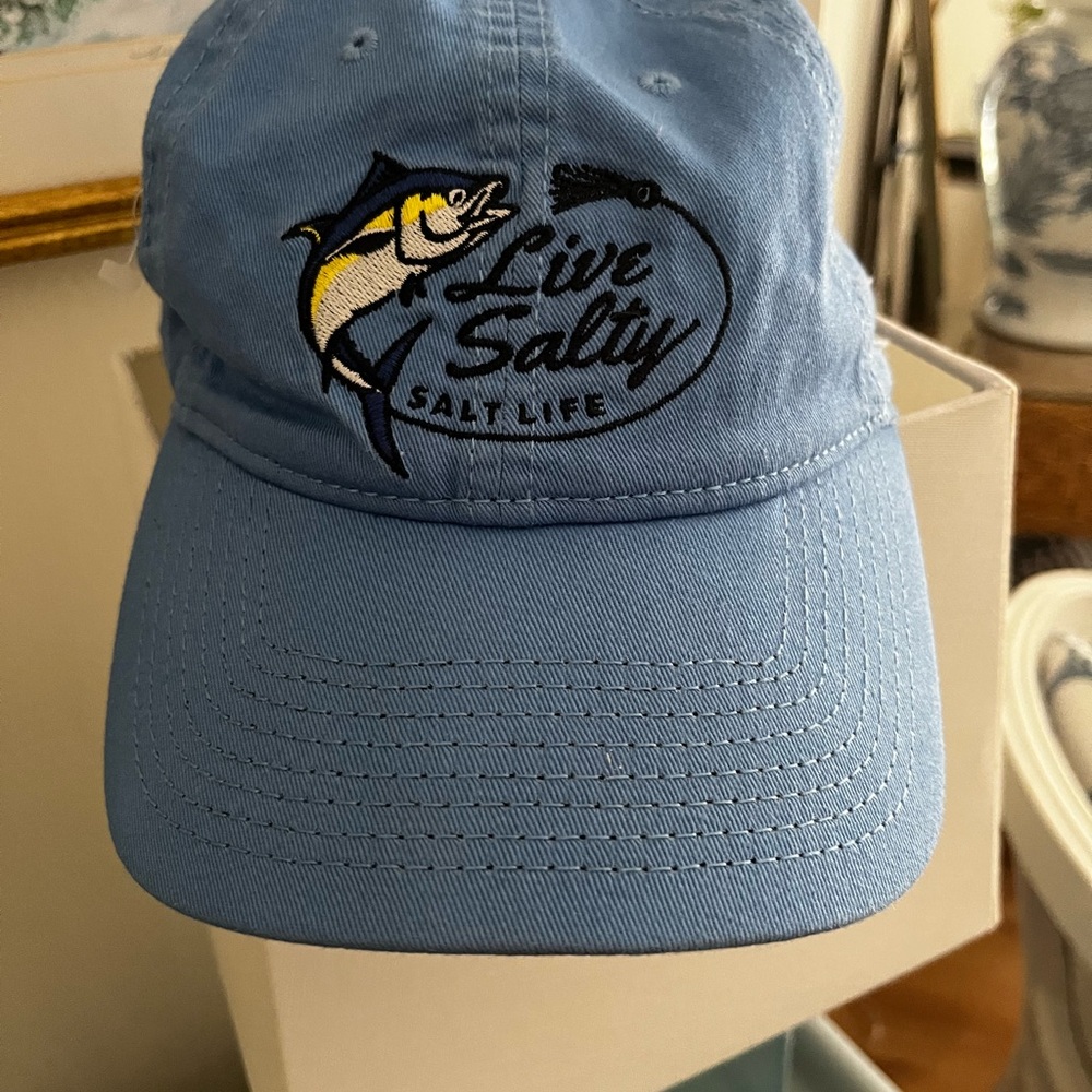 Salt Life Light Blue Hat with Logo